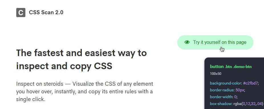 CSS Scan 快速复制网页元素的CSS代码 - v1tx