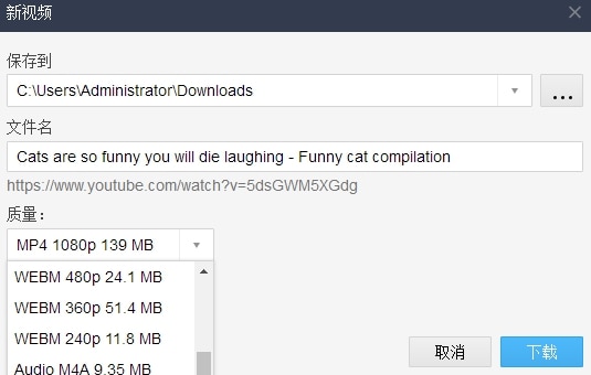 Free Download Manager  下载视频画质