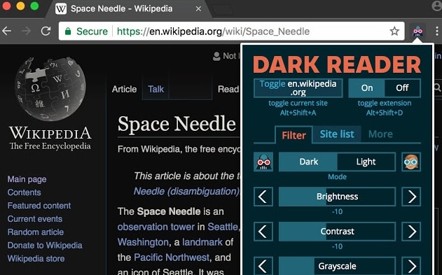 Dark Reader 网页黑暗模式