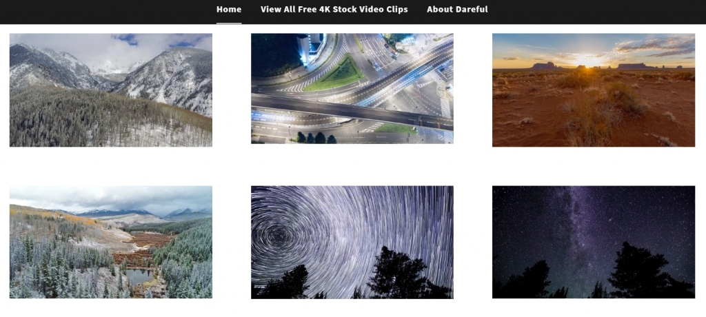 Dareful免费4K视频素材网站
