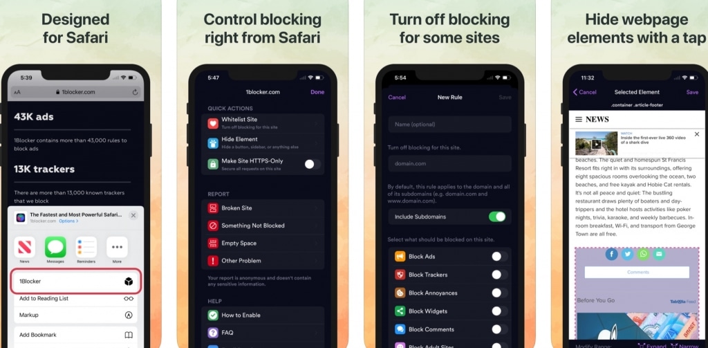 iOS广告拦截APP 1Blocker