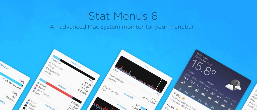 Mac系统资源监控软件iStat Menus