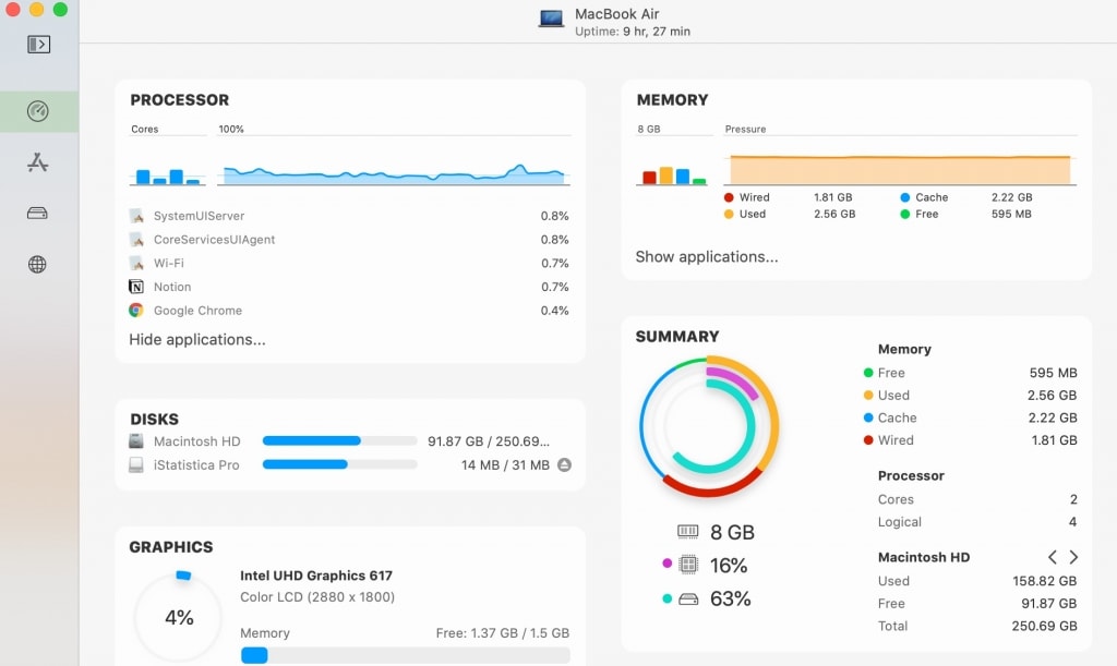 Mac系统监控软件iStatistica Pro