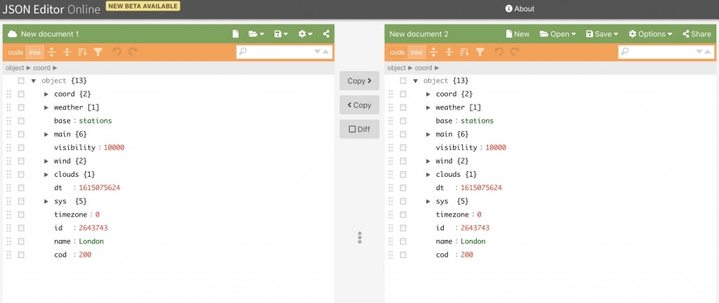 在线JSON编辑器 JSON Editor Online