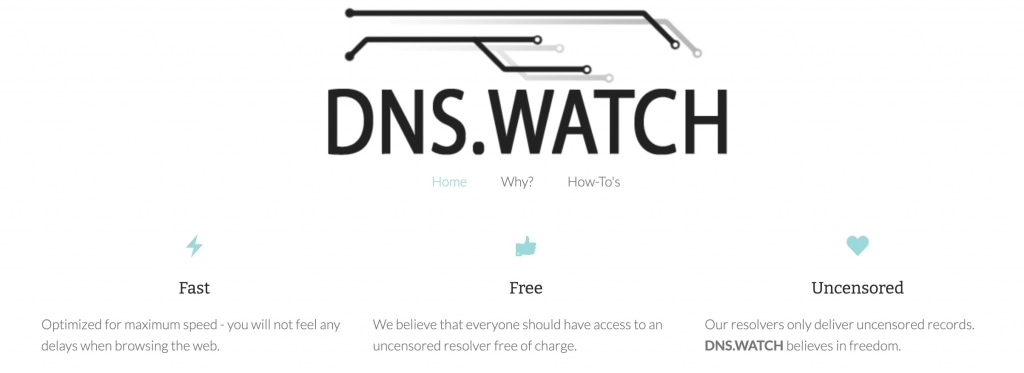 DNS Watch 公共域名服务器