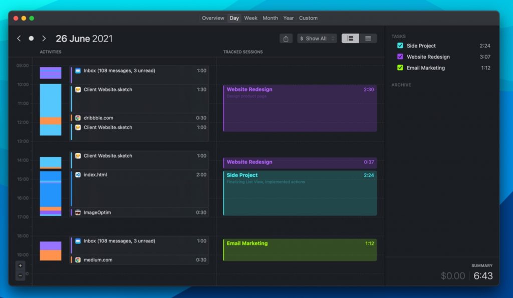Timemator 时间统计报表