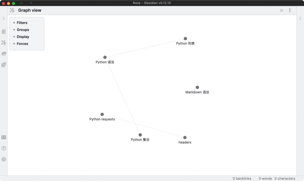 Obsidian 知识图谱
